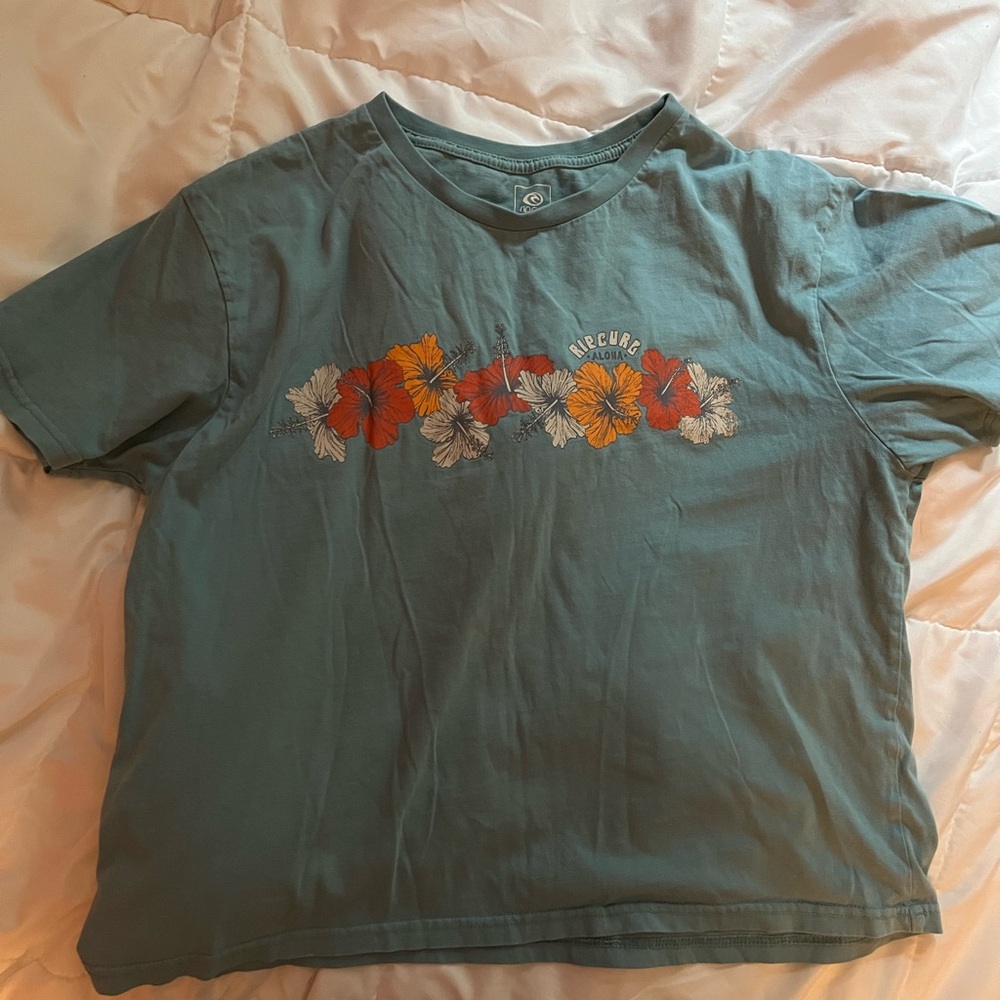 Rip Curl Floral Graphic Tee - Blue and Orange